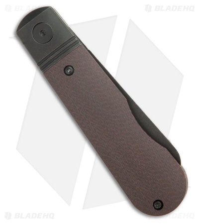 Wheat State Cutlery The Peacemaker Slip Joint Knife Red River CF (2.7" Black SW)