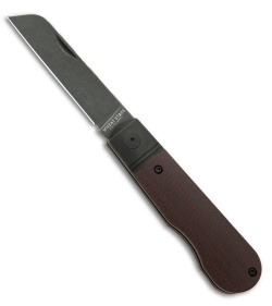 Wheat State Cutlery The Peacemaker Slip Joint Knife Red River CF (2.7" Black SW)