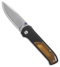 Flytanium Arcade Shark-Lock Knife Black w/ Ultem (3.2" Stonewash)