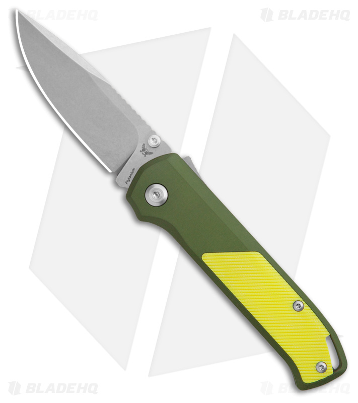 Flytanium Arcade Knife Grn Alum/Yellow G10 (SW) - Blade HQ
