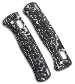 Flytanium Crossfade CF Scales for Benchmade Bugout - White Storm Fat Carbon