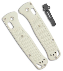Flytanium Crossfade CF Scales for Benchmade Bugout - White Storm Fat Carbon