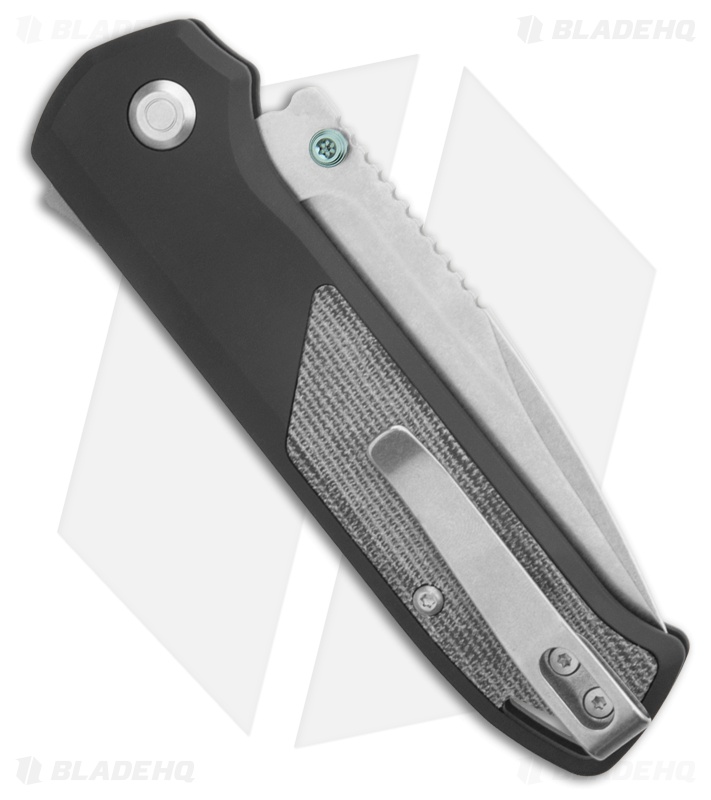 Flytanium Arcade Knife | Black Aluminum + Black Micarta (SW)