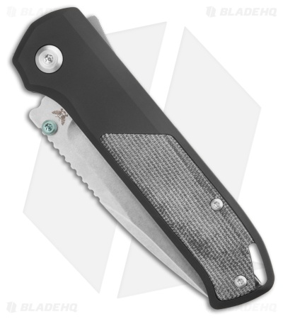 Flytanium Arcade Shark-Lock Knife Black Aluminum w/Black Micarta (3.2" SW)