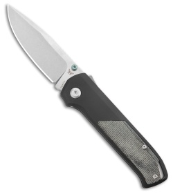 Flytanium Arcade Shark-Lock Knife Black Aluminum w/Black Micarta (3.2" SW)