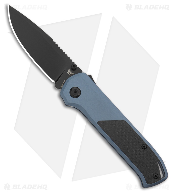 Flytanium Arcade Knife Blue Aluminum + Carbon Fiber (Black)