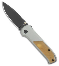 Flytanium Arcade Shark-Lock Knife Gray Aluminum W/Ultem (3.2" Black)