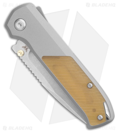 Flytanium Arcade Shark-Lock Knife Gray Aluminum W/Ultem (3.2" Stonewash)