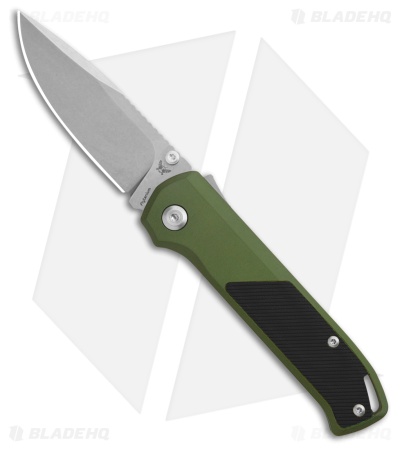 Flytanium Arcade Shark-Lock Knife  OD Green w/ Black G-10 (3.2" Stonewash)