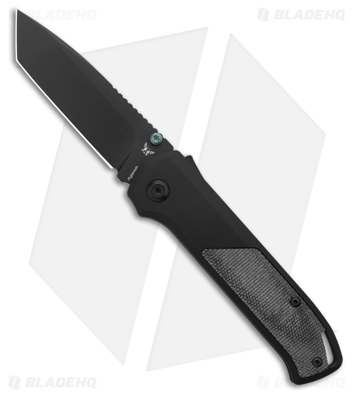 Flytanium Arcade Tanto Shark-Lock Knife Black Al + Black Micarta (3.2" DLC S90V)
