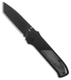 Flytanium Arcade Tanto Shark-Lock Knife Black Al + Black Micarta (3.2" DLC S90V)