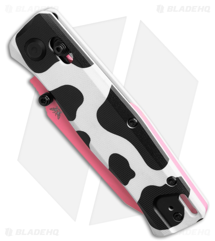 Flytanium BEEF Crossbar Lock Knife Dairy Cow G-10 (3.5" Pink)