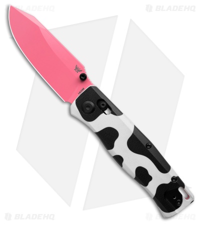 Flytanium BEEF Crossbar Lock Knife Dairy Cow G-10 (3.5" Pink)
