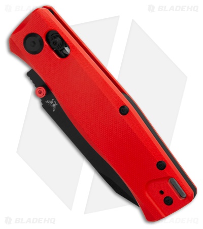 Flytanium BEEF Crossbar Lock Knife Fire Red G-10 (3.5" Black PVD)