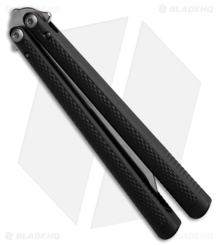 Flytanium + Eldon Talley Talisong Z Scimitar Balisong Black Al (4.5" SW)