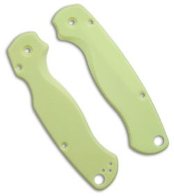 Flytanium Custom Glow-in-the-Dark G-10 Lotus Scales for Spyderco Paramilitary 2