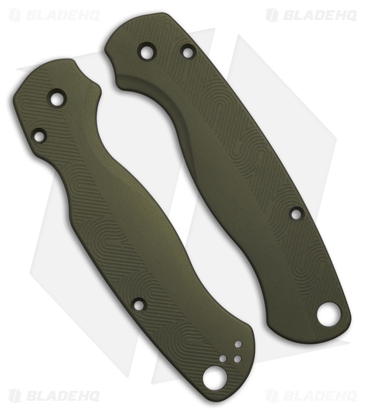 Flytanium Custom Loop Scales for Spyderco Paramilitary 2 - Olive Drab
