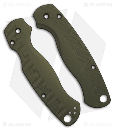 Flytanium Custom Loop Scales for Spyderco Paramilitary 2 - Olive Drab