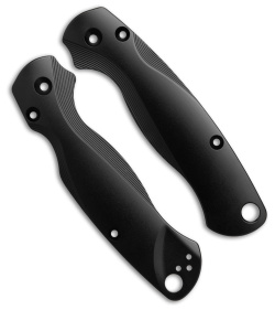 Flytanium Custom Lotus Scales for Spyderco Paramilitary 2 - Black DLC Titanium