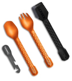 Gerber ComplEAT 4PC Lightweight Utensil Set (Burnt Orange/Black/Gray ) G1068123