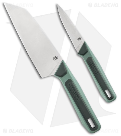 Gerber ComplEAT Cutting Board Set + Kitchen Knives Bamboo/ Green GFN - G1069262