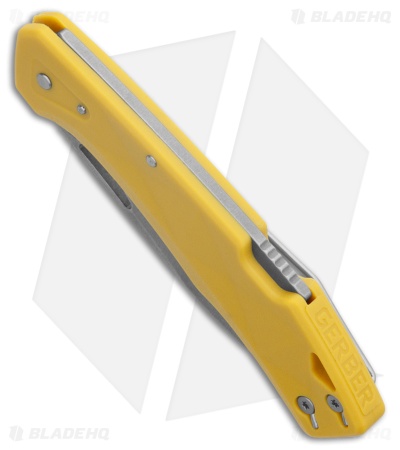 Gerber LST Lockback Knife Mustard Yellow GFN (2.5" Stonewash)