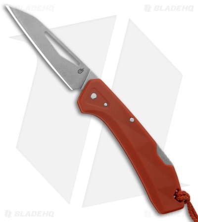 Gerber LST Mini Lockback Knife Burnt Orange GFN (1.9" Stonewash)