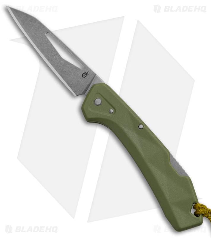 Gerber LST Mini Lockback Knife Lichen Green GFN (1.9" Stonewash)