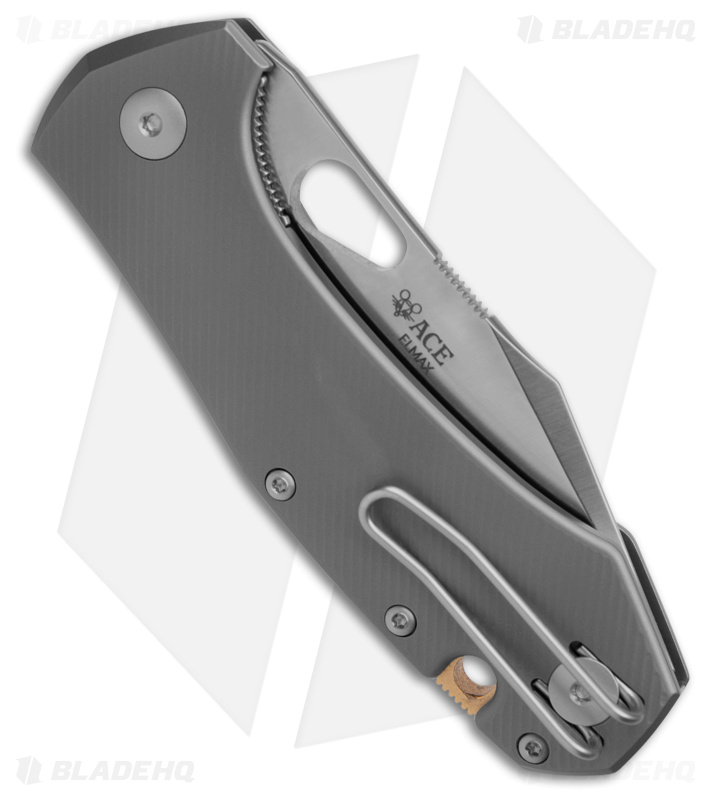 GiantMouse Vox/Anso ACE Atelier Liner Lock Knife Titanium (2.8" Satin)