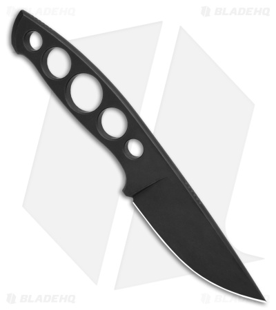 GiantMouse GMF5 Fixed Blade Knife Black Stainless Steel (3.38" Black PVD N690)