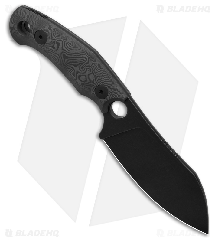 GiantMouse Vox/Anso GMF1-XL Blackout Fixed Blade Knife Black Dunes FC (3.4" PVD)