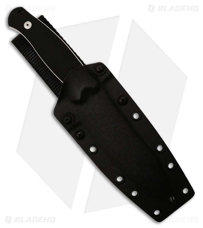 GiantMouse The Redington Fixed Blade Knife Black Canvas Micarta (5.1" SW N690)