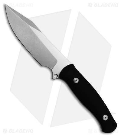 GiantMouse The Redington Fixed Blade Knife Black Canvas Micarta (5.1" SW N690)