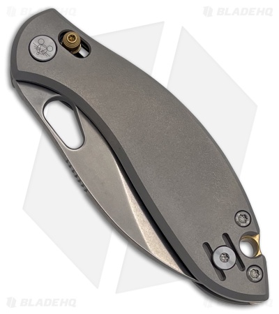 GiantMouse GM13 Crossbar Lock Knife Orange Peel Ti SW S90V