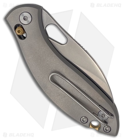 GiantMouse GM13 Crossbar Lock Knife Orange Peel Titanium (2.8" Stonewash S90V)