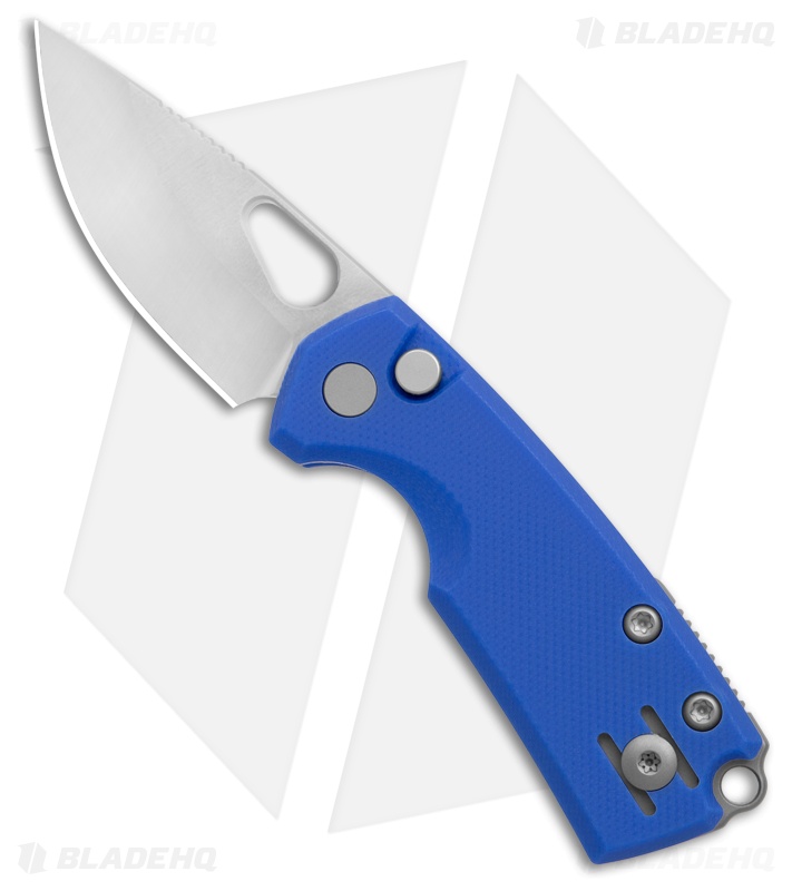 GiantMouse ACE Tipsy Button Lock Knife Blue G-10 (1.9" Satin N690)