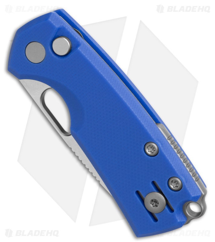 GiantMouse ACE Tipsy Button Lock Knife Blue G-10 (1.9" Satin N690)