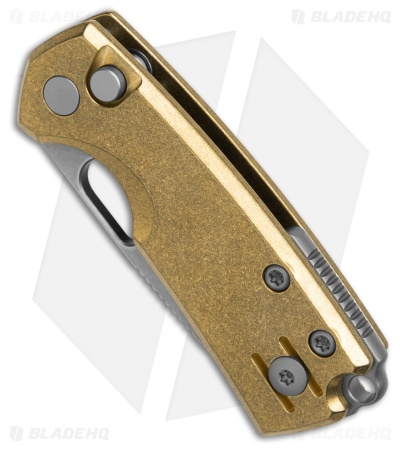 GiantMouse ACE Tipsy Button Lock Knife Brass (1.9" Stonewash Elmax)