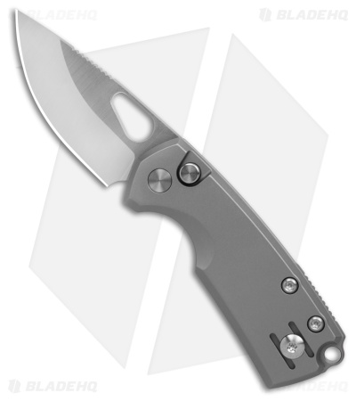 GiantMouse ACE Tipsy Button Lock Knife Titanium (1.9" Satin Elmax)