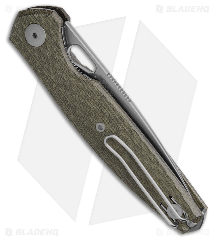 GiantMouse Vox/Anso ACE REO Knife Green Micarta - Blade HQ