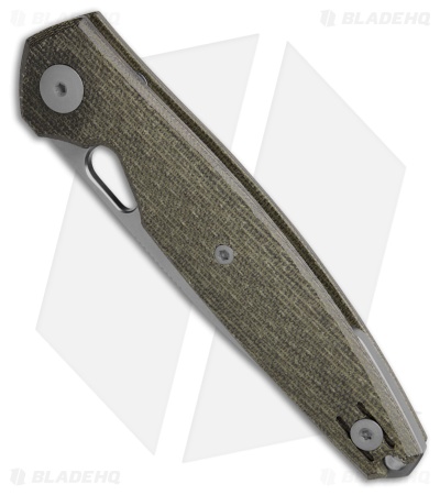 GiantMouse Vox/Anso ACE REO MagnaCut Knife Green Canvas Micarta (3.3" SW)