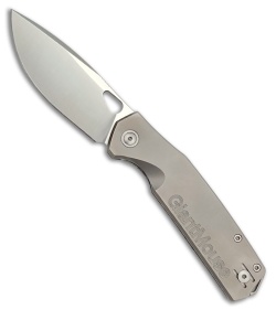 GiantMouse ACE Zoobie Frame Lock Knife Titanium (3.5" Satin Elmax)