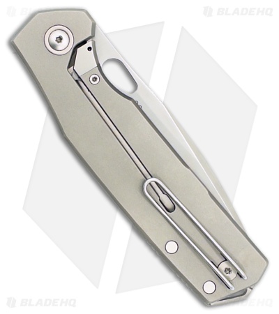 GiantMouse ACE Zoobie Frame Lock Knife Titanium (3.5" Satin Elmax)