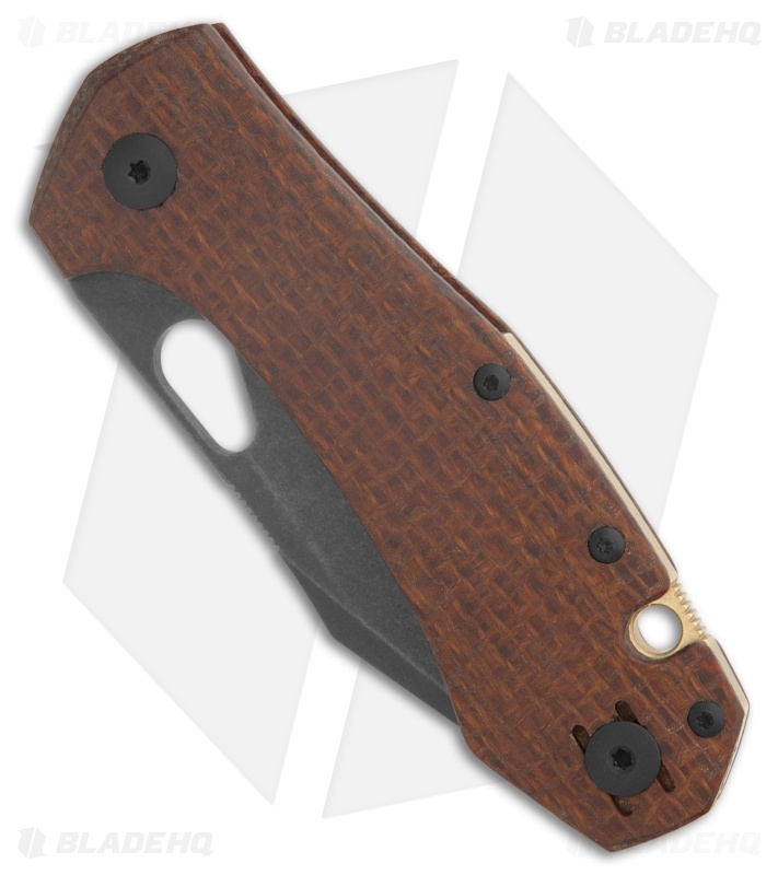 GiantMouse Vox/Anso ACE Atelier Knife Burlap Micarta (2.9" PVD ELMAX)