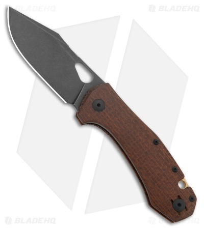 GiantMouse Vox/Anso ACE Atelier Knife Burlap Micarta (2.9" PVD ELMAX)