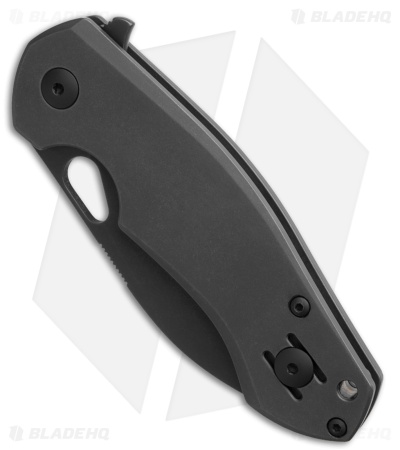GiantMouse Vox/Anso ACE Biblio Frame Lock Knife Black Ti (2.8" Black SW)