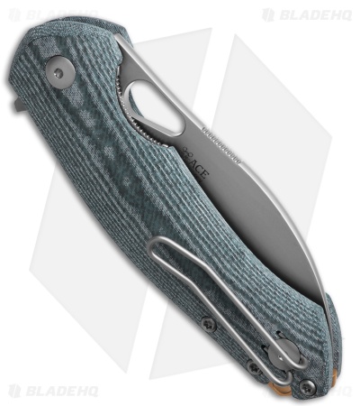 GiantMouse Vox/Anso ACE Biblio XL Liner Lock Knife Denim Micarta (3.25" SW)