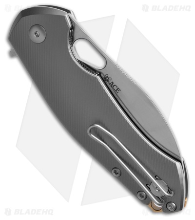 GiantMouse Vox/Anso ACE Biblio XL Liner Lock MagnaCut Knife Ti (3.25" Satin)