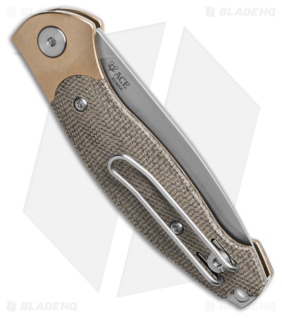 GiantMouse Vox/Anso ACE Farley V2 Slip Joint Knife Green Micarta (2.75" SW)