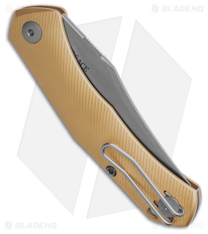GiantMouse ACE Jutland Slipjoint Knife Brass SW S90V